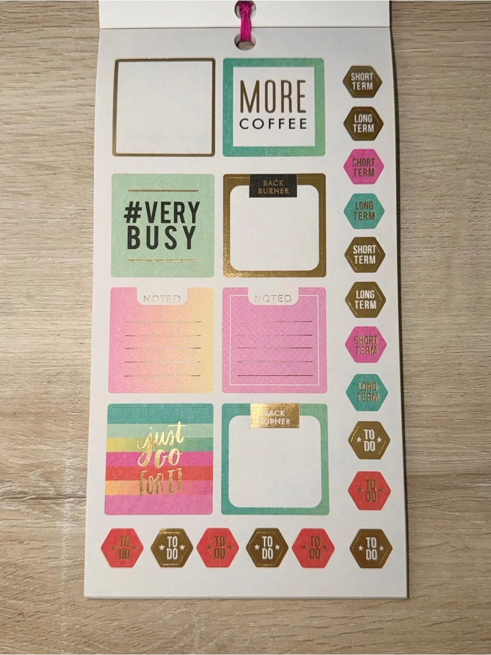 The Happy Planner Colorful Boxes Sticker Pack - Multicolor